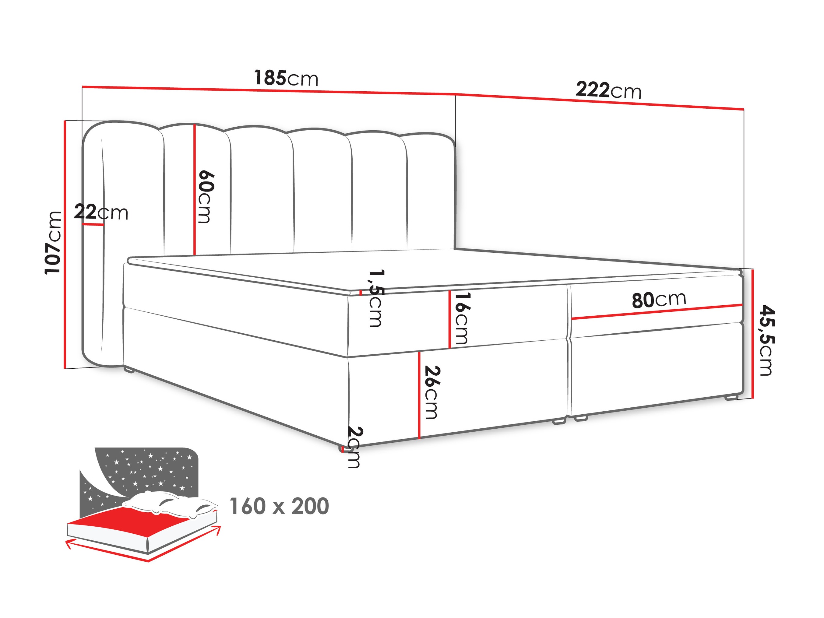 Jenkkisänky Stonecrest 112 (Lambi 03)