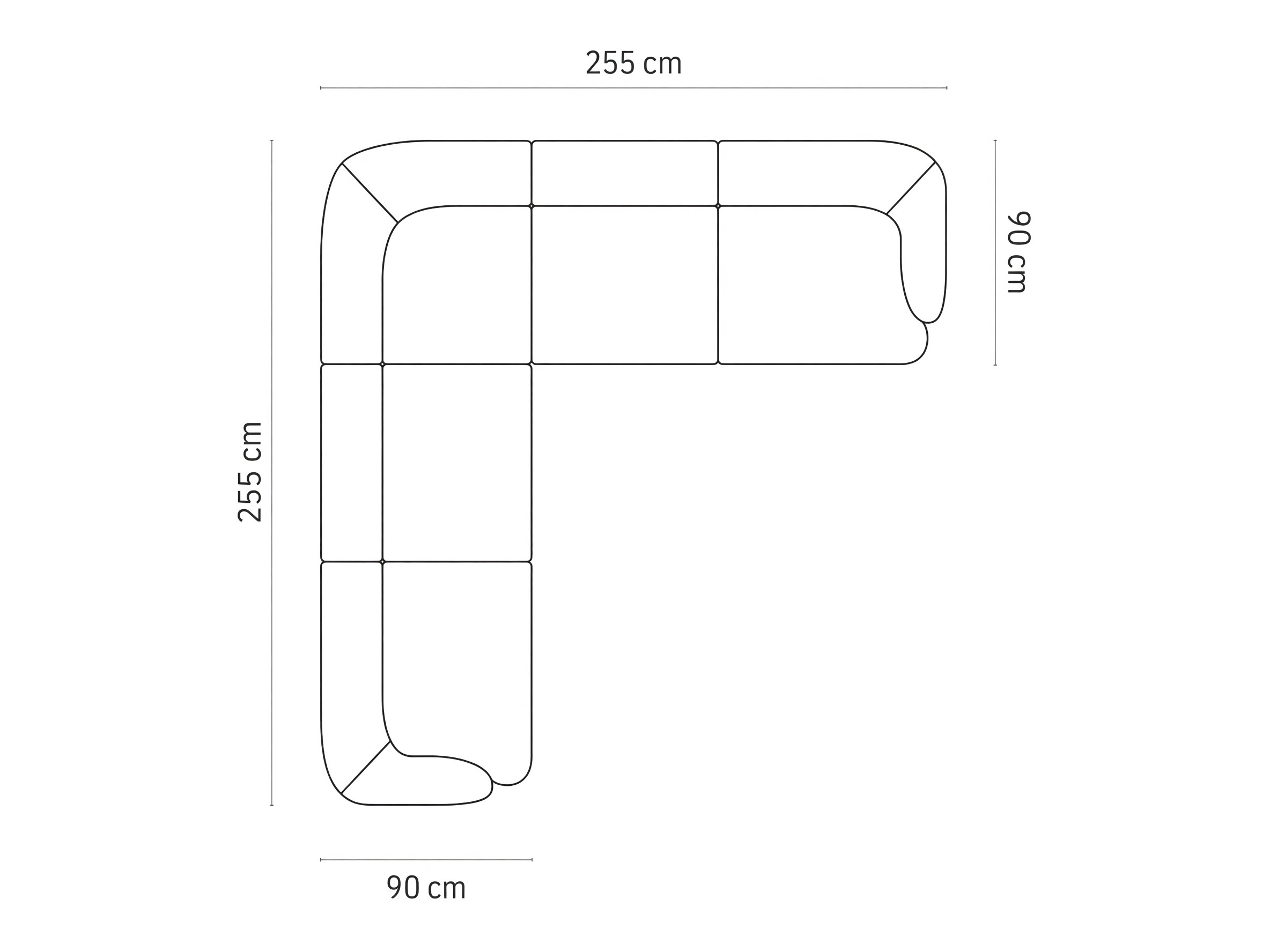 Kulmasohva Feltoro 106 (Bluvel 68)