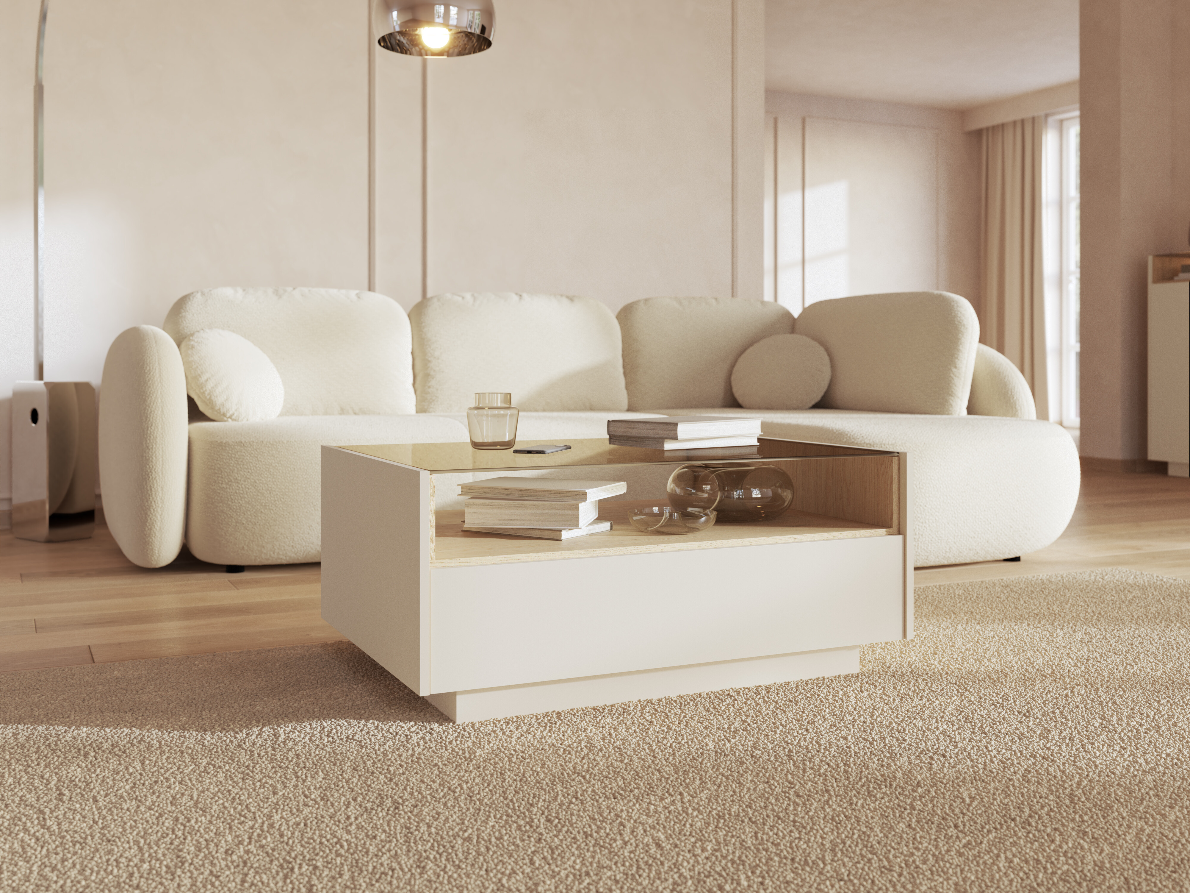 Sohvapöytä Salmeli 103 (Beige)