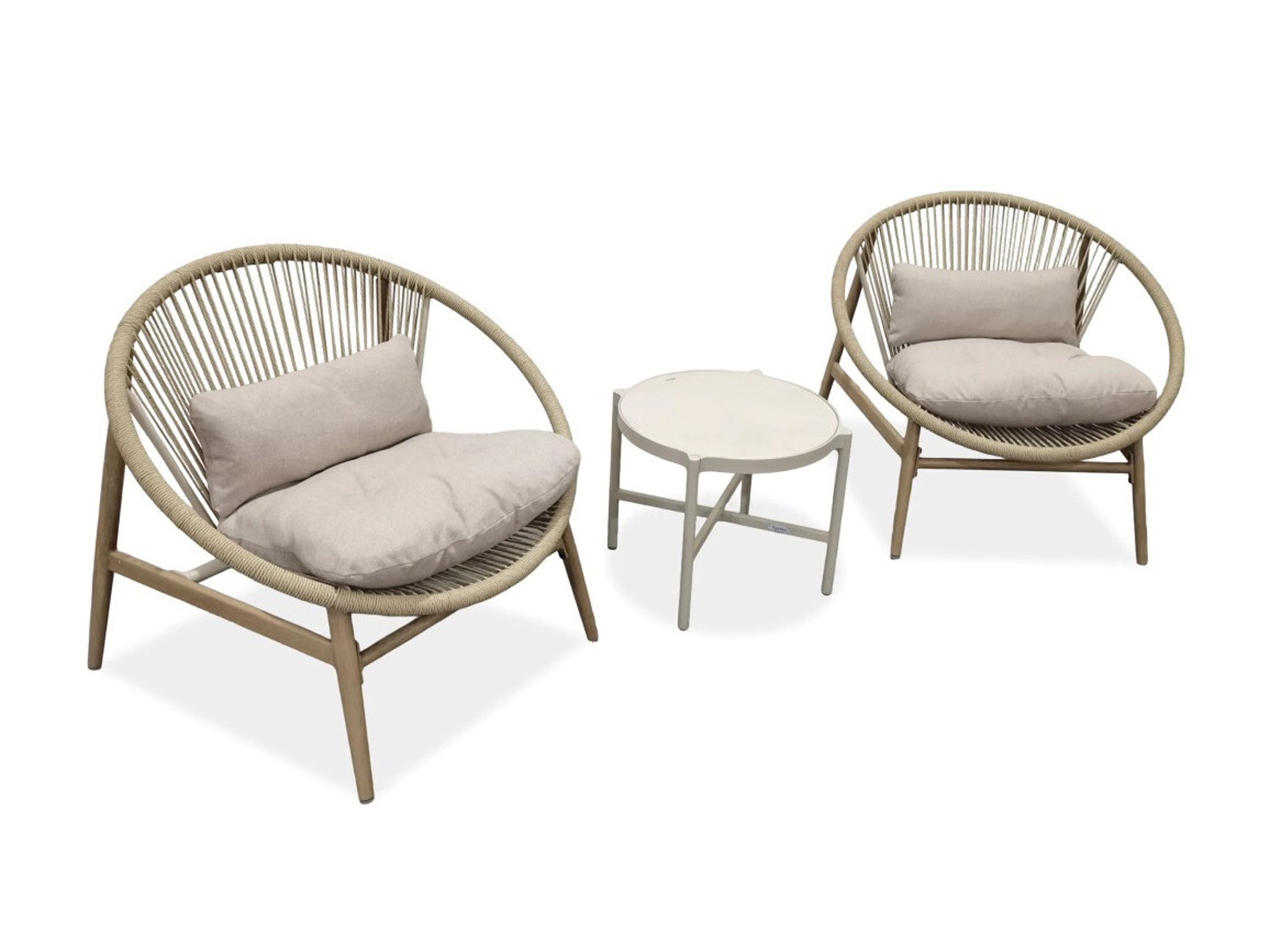 Parvekesetti Forney 145 (Beige + Valkoinen)