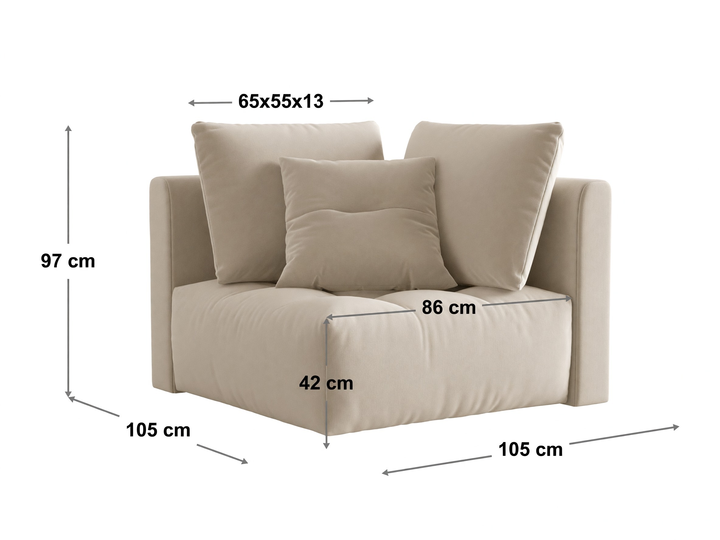 Modulaarinen istuinyksikkö Benorli 107 (Casino Sand)