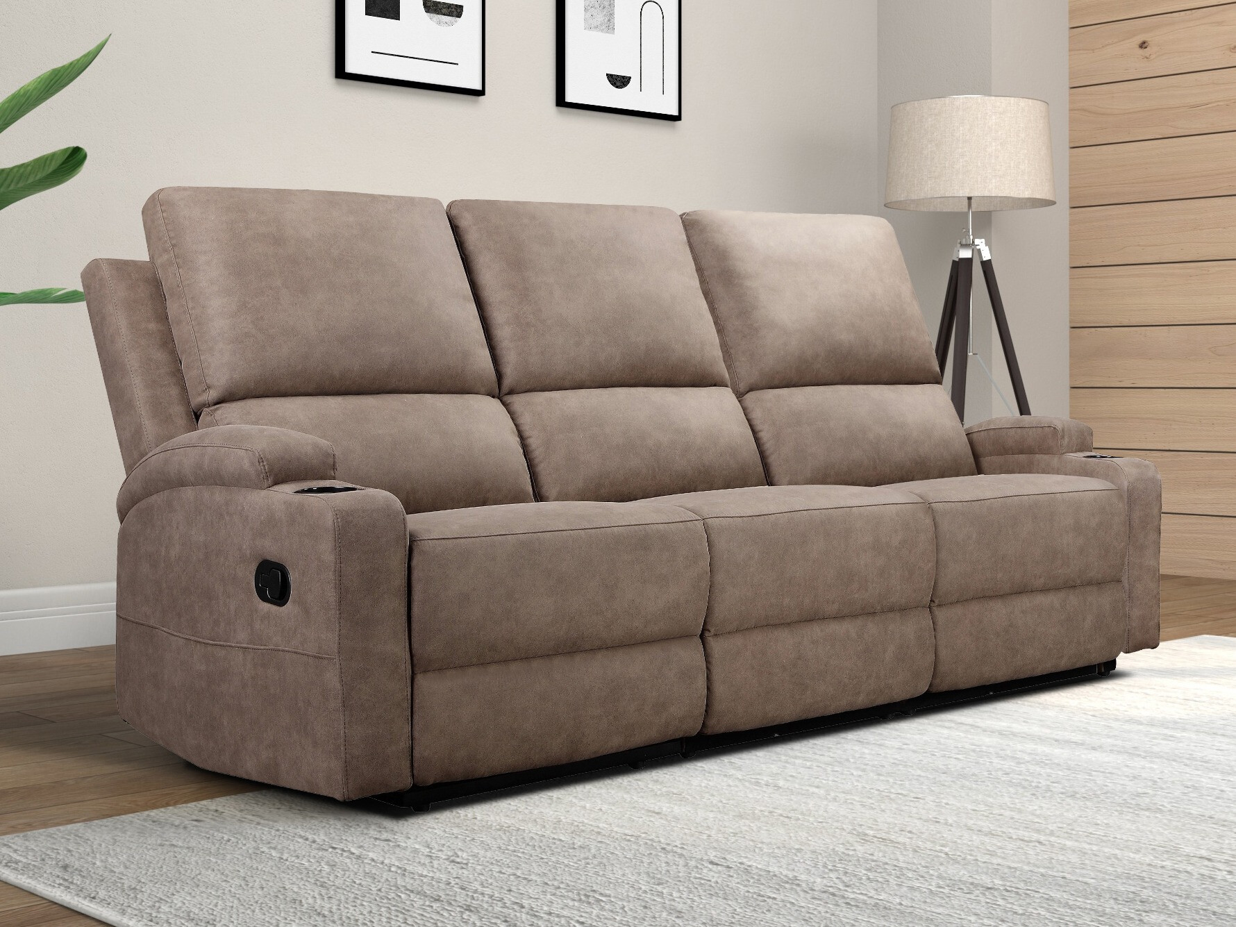 Sohva kallistustoiminnolla Denton 1566 (Taupe)