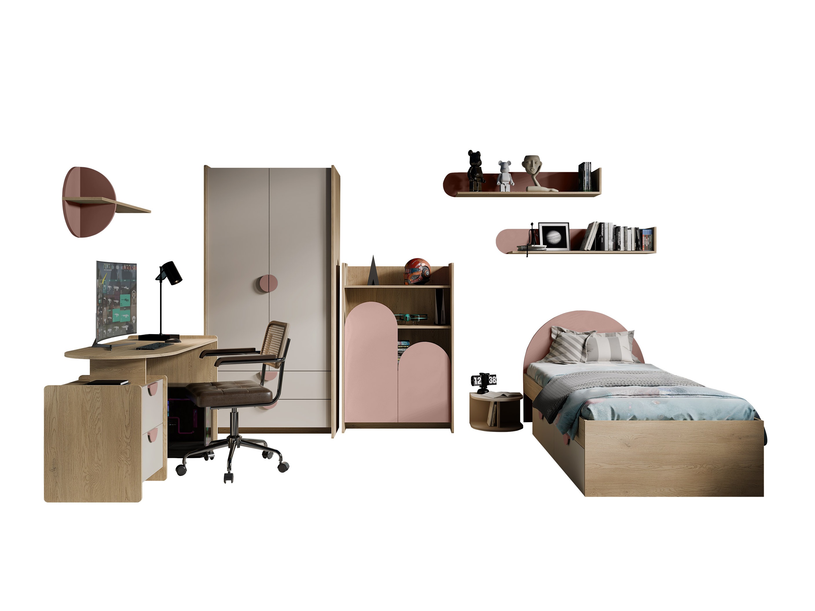 Lastenhuonesetti Fivelbi 118 (Pinkki)