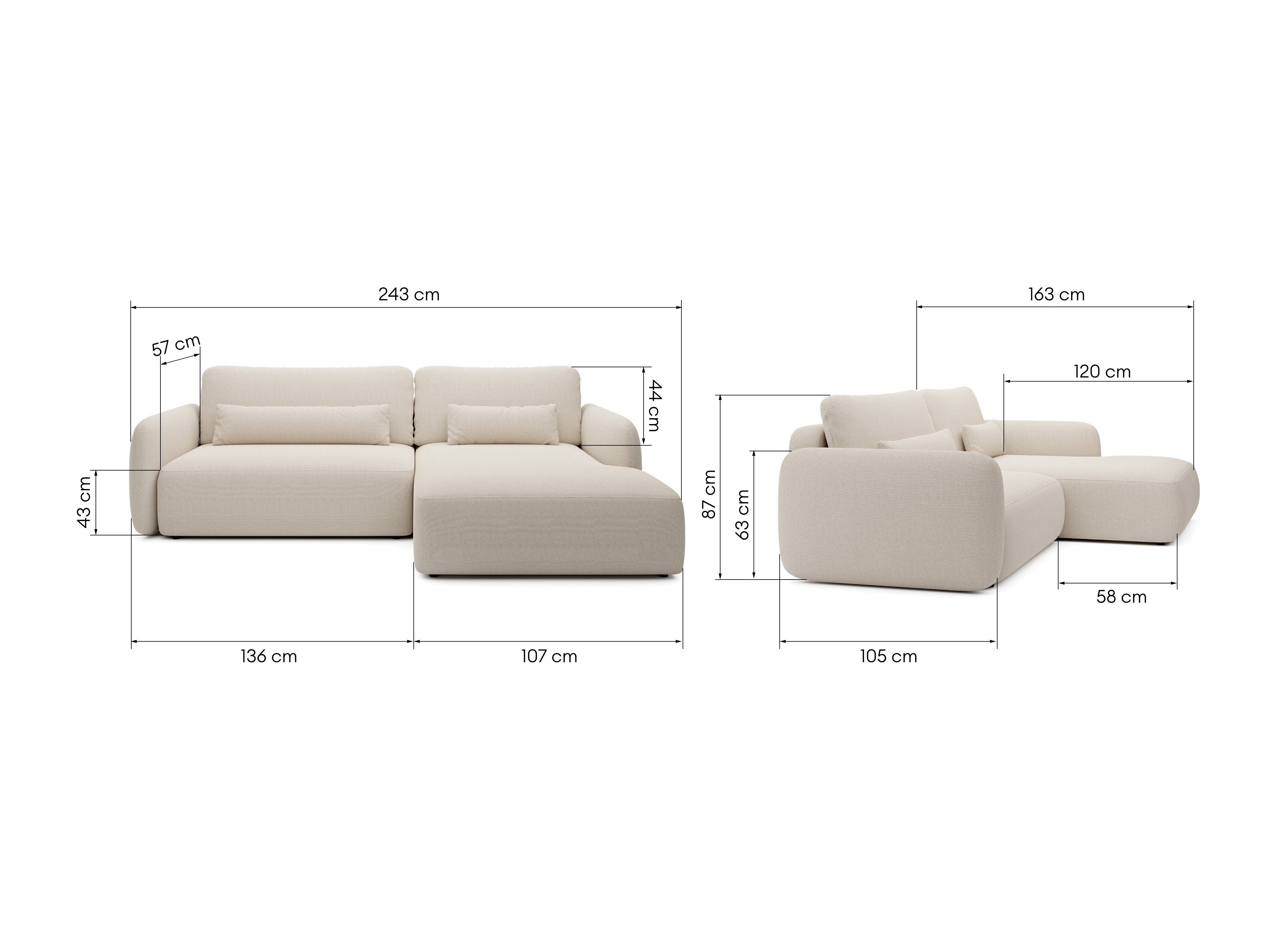 Kulmasohva Burleson 807 (Oikea)