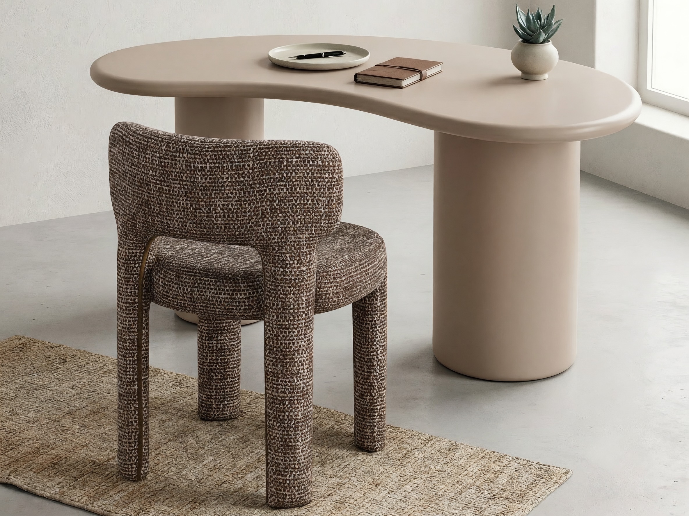 Työpöytä Burleson 820 (Beige)