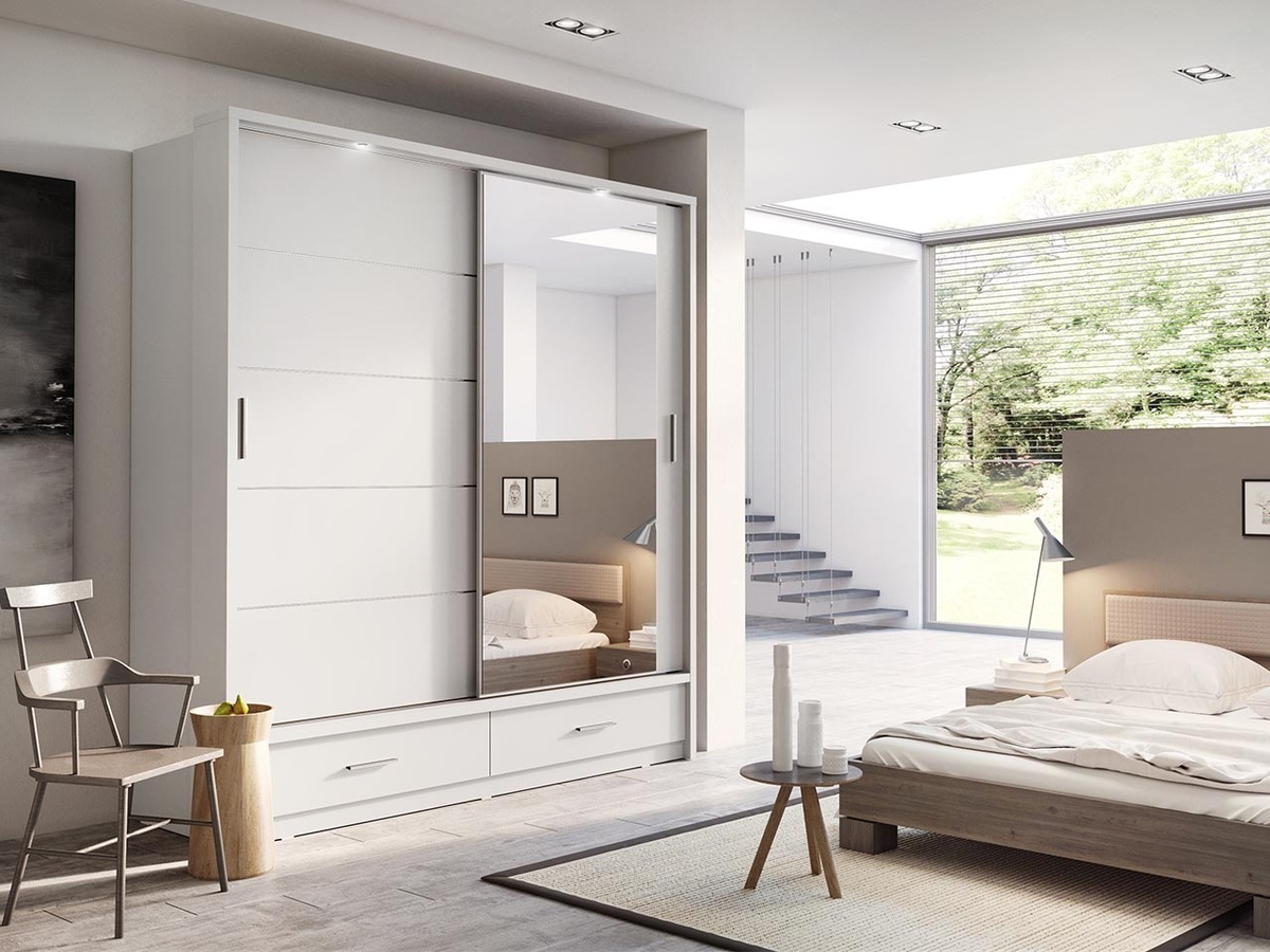 Vaatekaappi Fresno 104 (Valkoinen)